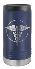 Load image into Gallery viewer, Caduceus Laser Engraved Slim Can Insulated Koosie
