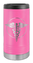 Load image into Gallery viewer, Caduceus Laser Engraved Slim Can Insulated Koosie
