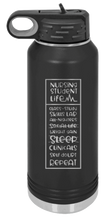 Load image into Gallery viewer, Nursing Student Life Laser Engraved Water Bottle (Etched)
