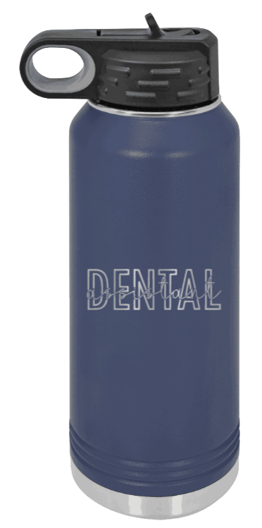 Dental Assistant - 32oz Water Bottle Laser Engraved- Navy