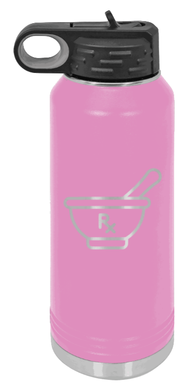 RX - 32oz Water Bottle Laser Engraved- Light Purple