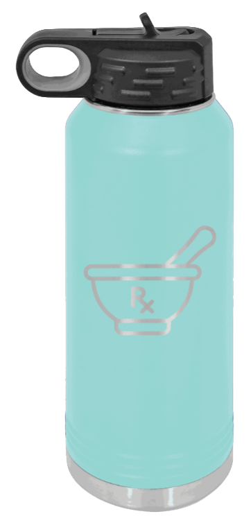 RX - 32oz Water Bottle Laser Engraved- Teal