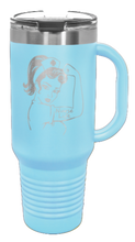 Load image into Gallery viewer, Nurse Life Girl 40oz Handle Mug Laser Engraved
