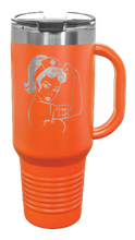 Load image into Gallery viewer, Nurse Life Girl 40oz Handle Mug Laser Engraved
