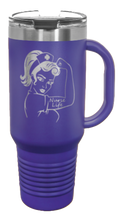 Load image into Gallery viewer, Nurse Life Girl 40oz Handle Mug Laser Engraved
