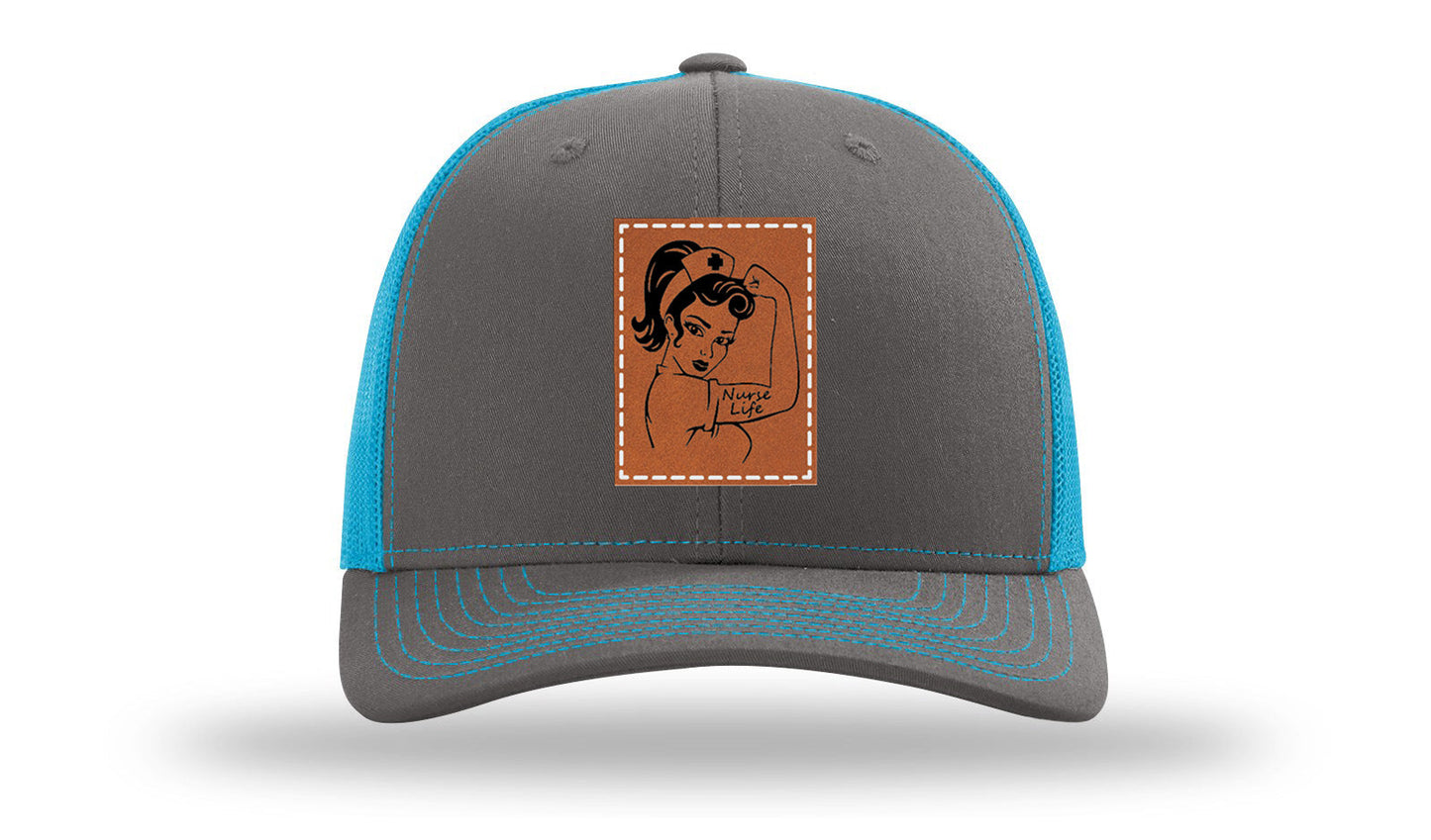 Nurse Life Girl Leather Patch Richardson 112 Hat