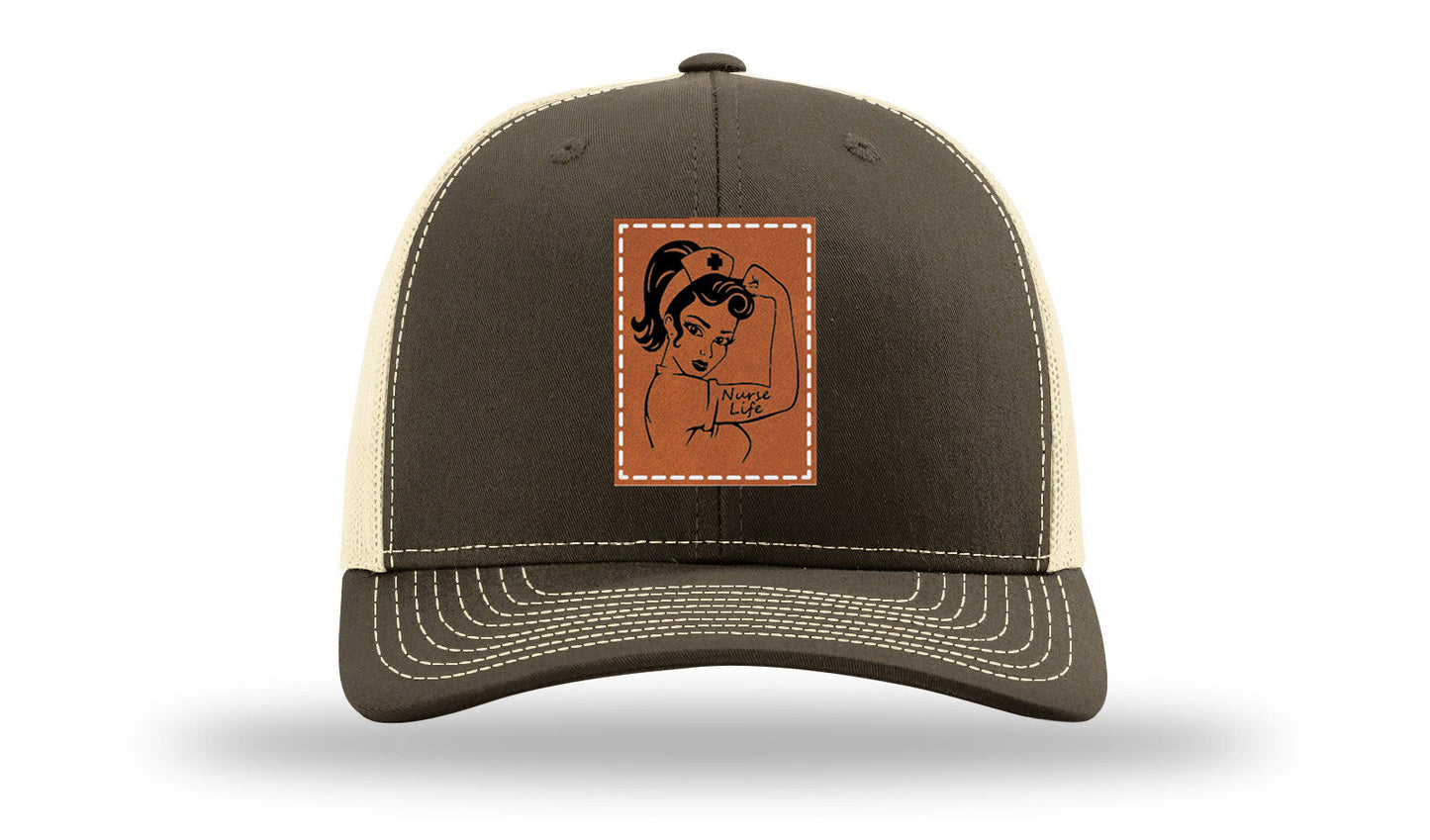 Nurse Life Girl Leather Patch Richardson 112 Hat