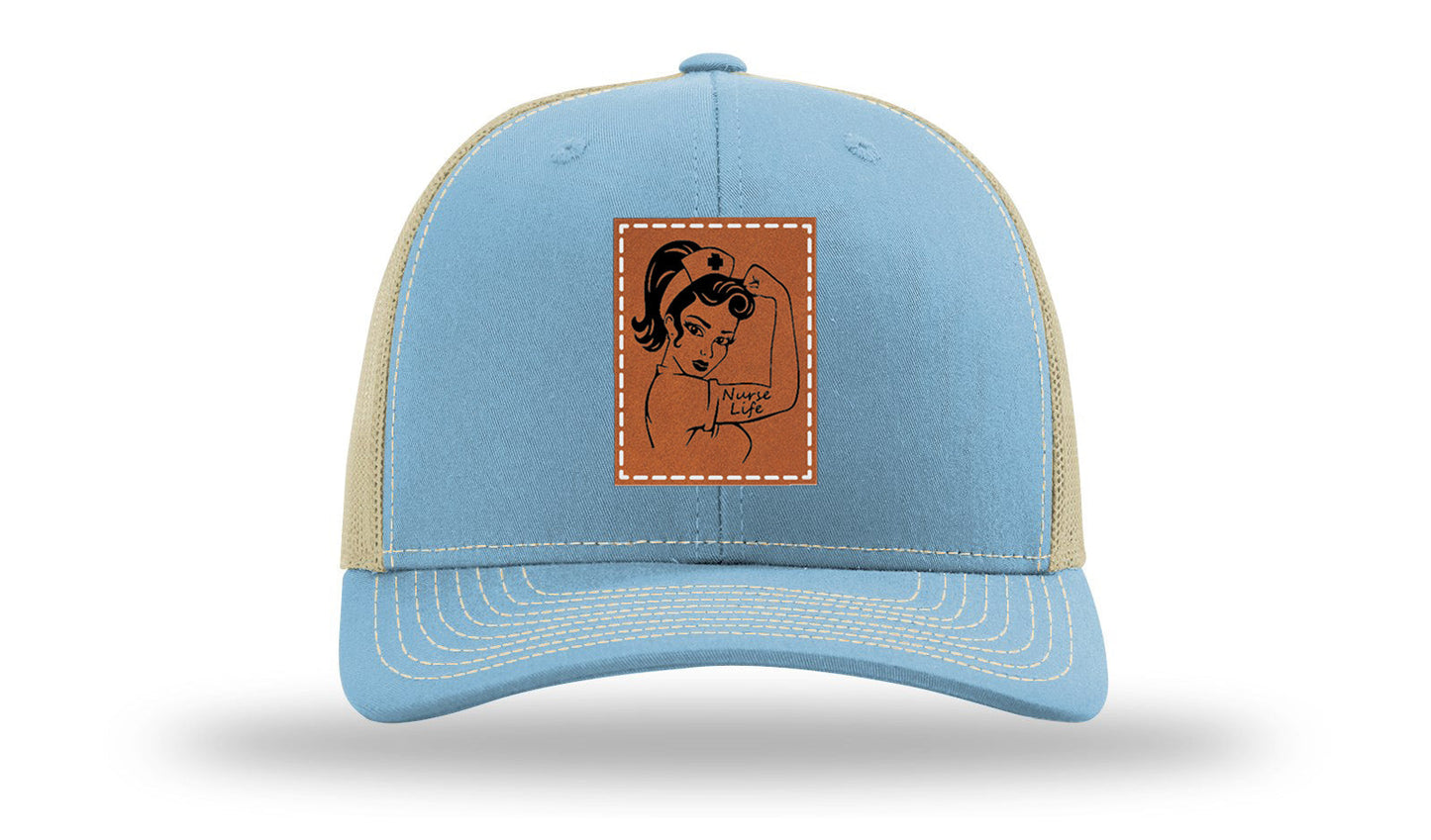 Nurse Life Girl Leather Patch Richardson 112 Hat