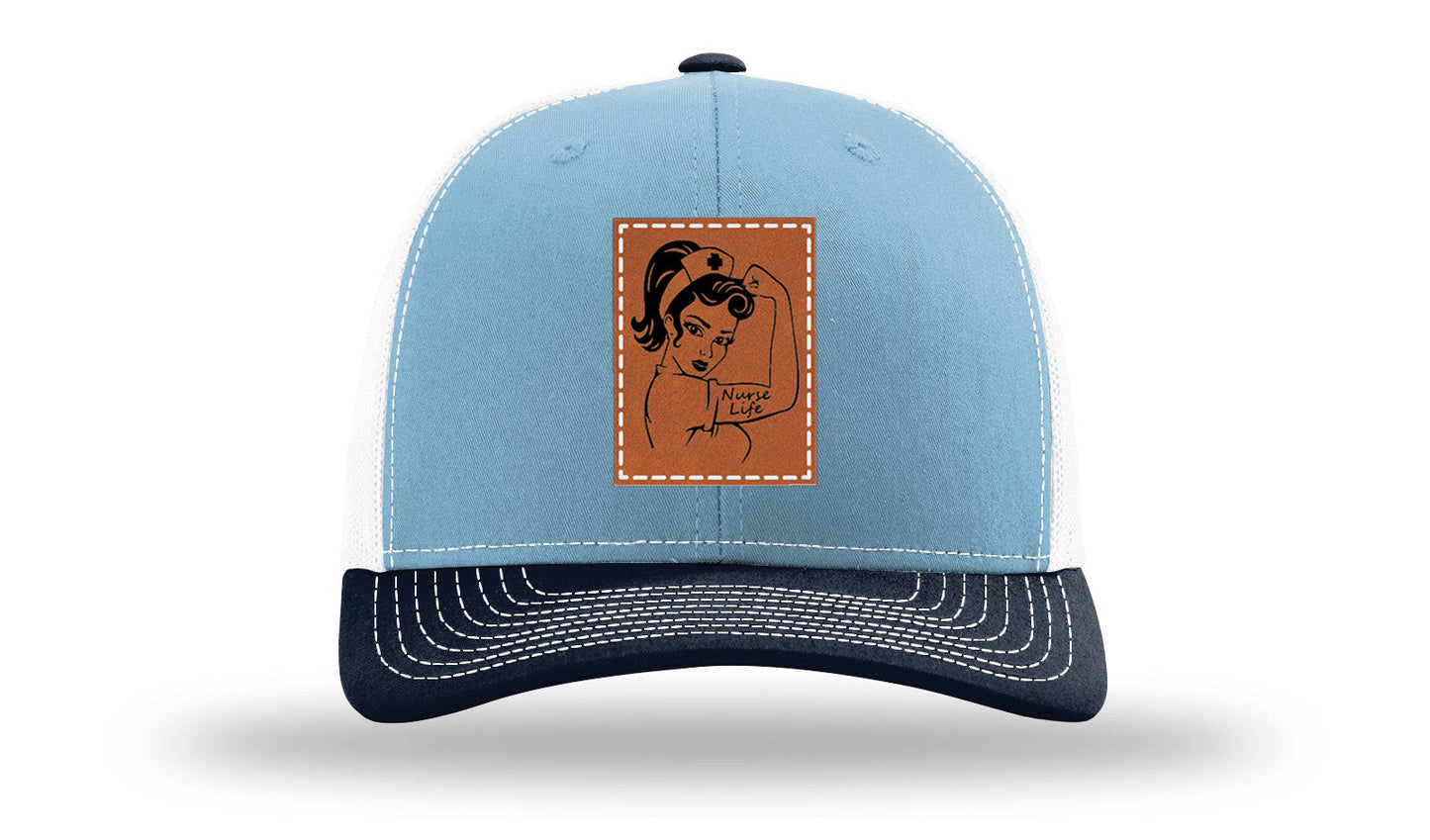 Nurse Life Girl Leather Patch Richardson 112 Hat