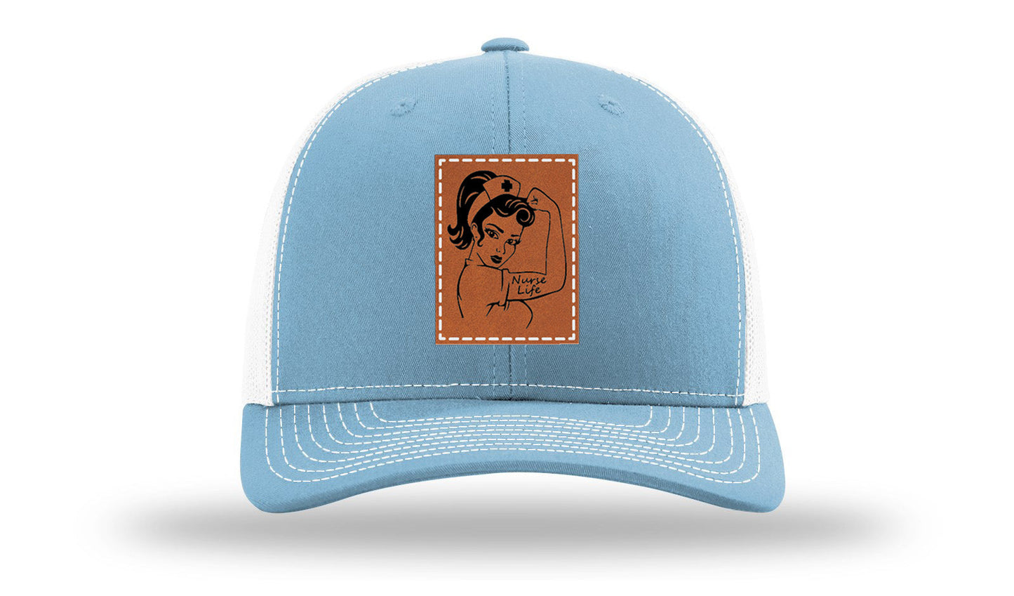 Nurse Life Girl Leather Patch Richardson 112 Hat