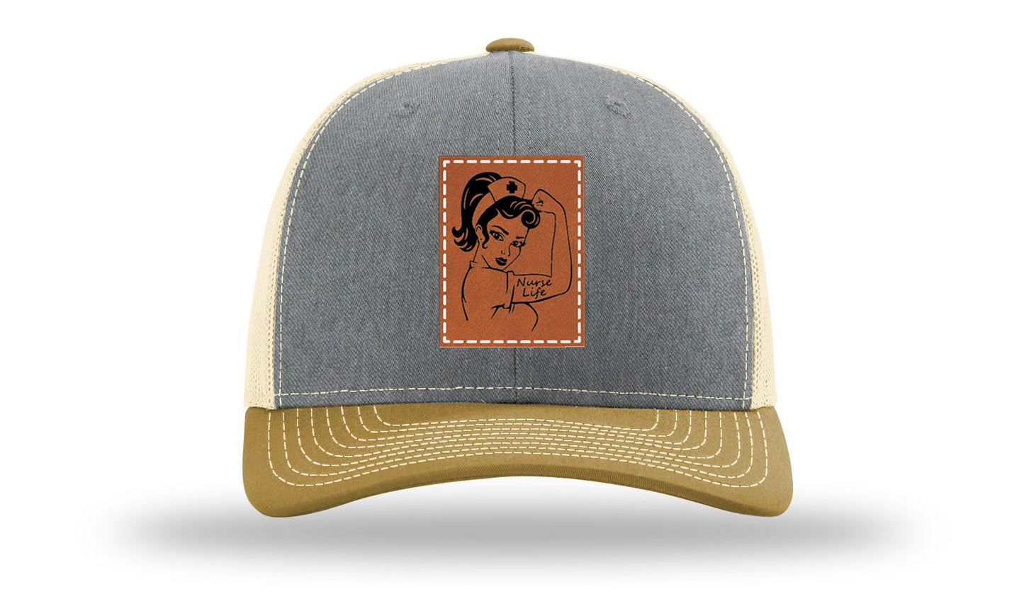 Nurse Life Girl Leather Patch Richardson 112 Hat
