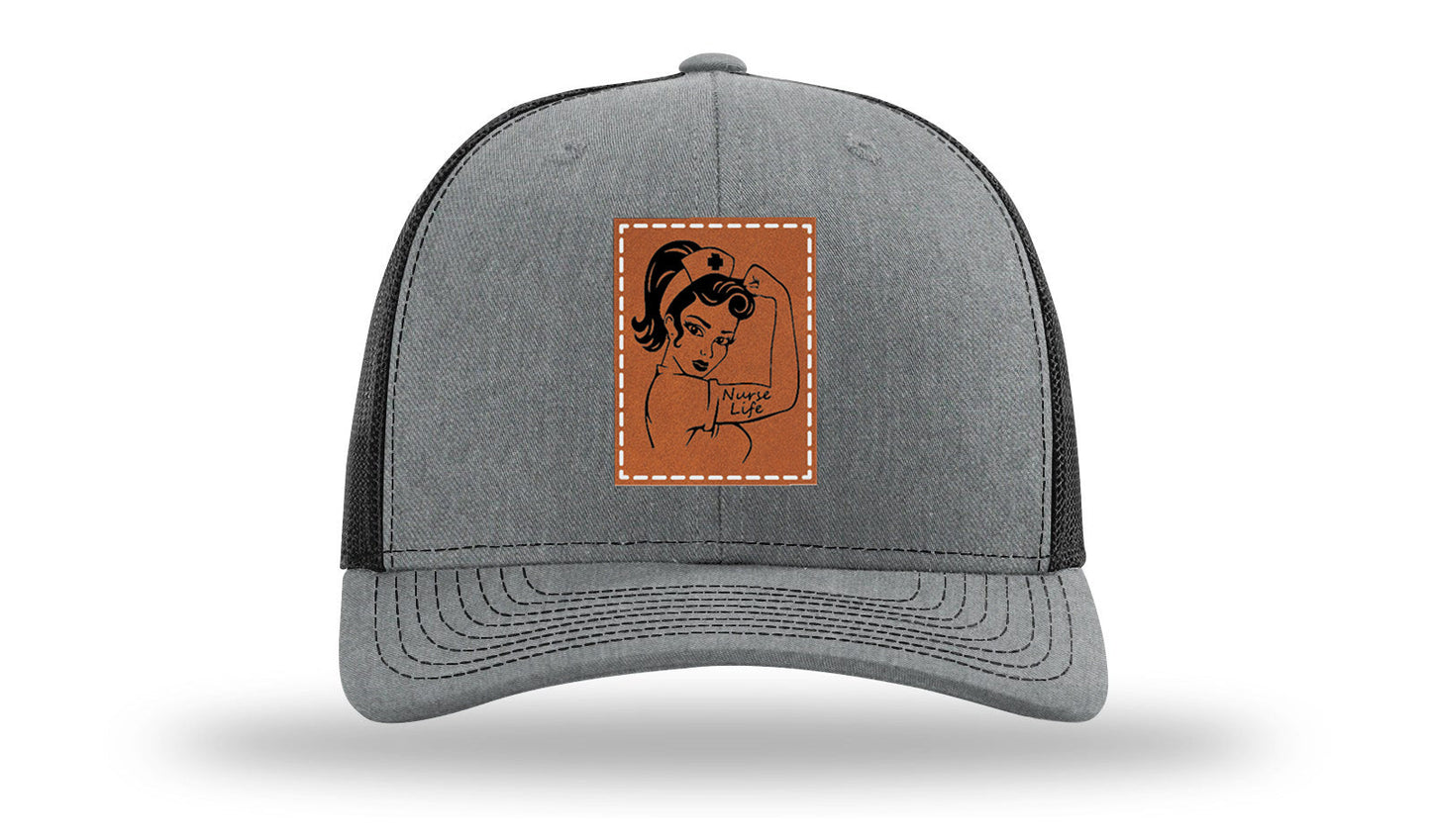 Nurse Life Girl Leather Patch Richardson 112 Hat