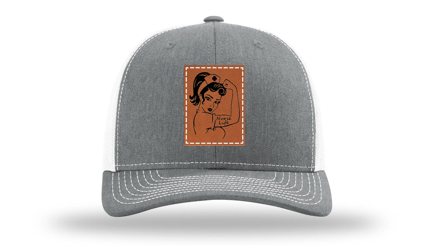 Nurse Life Girl Leather Patch Richardson 112 Hat