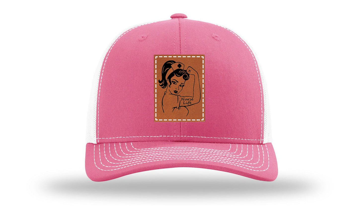 Nurse Life Girl Leather Patch Richardson 112 Hat