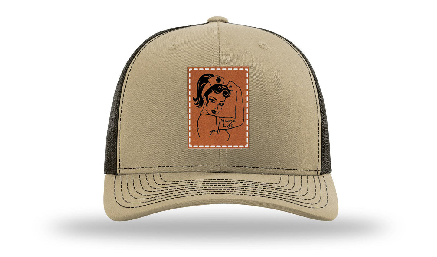 Nurse Life Girl Leather Patch Richardson 112 Hat