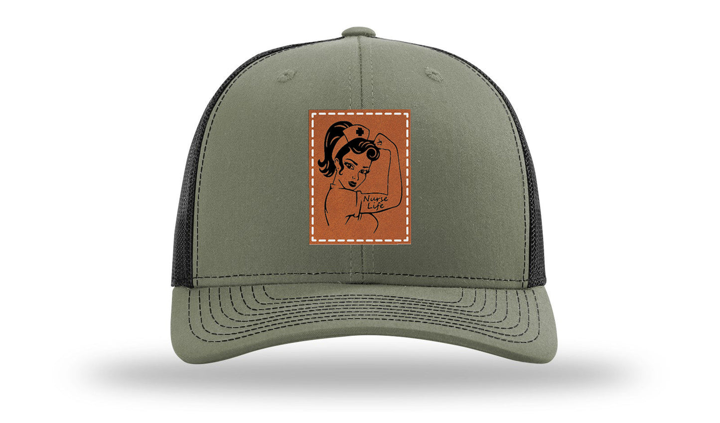 Nurse Life Girl Leather Patch Richardson 112 Hat