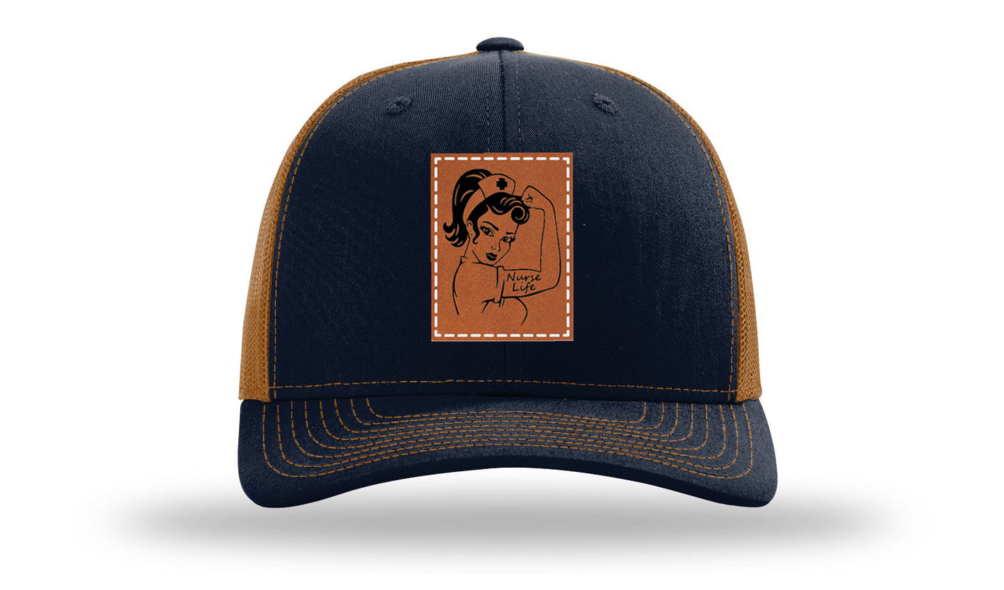 Nurse Life Girl Leather Patch Richardson 112 Hat