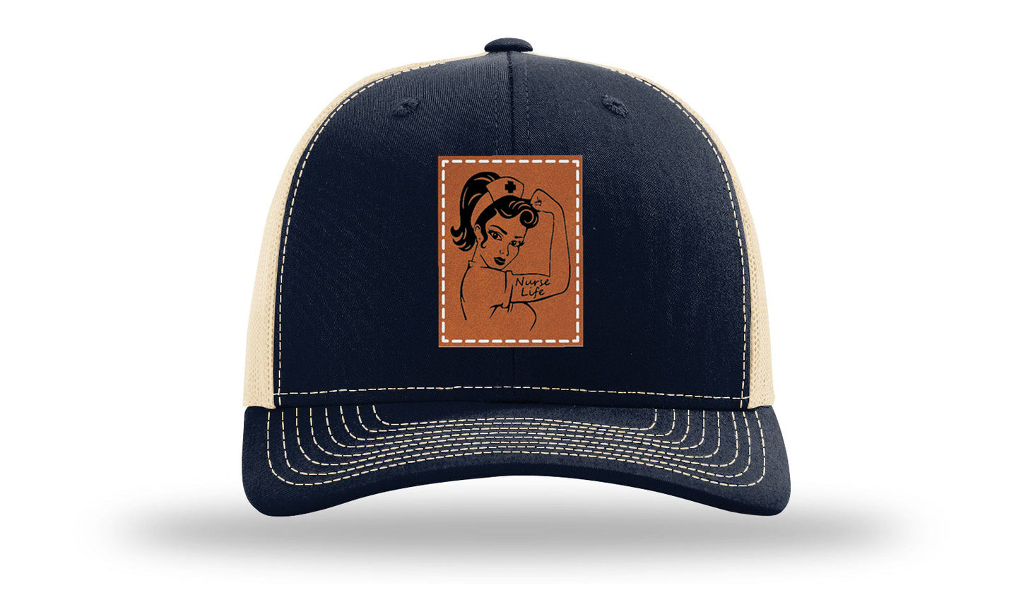 Nurse Life Girl Leather Patch Richardson 112 Hat