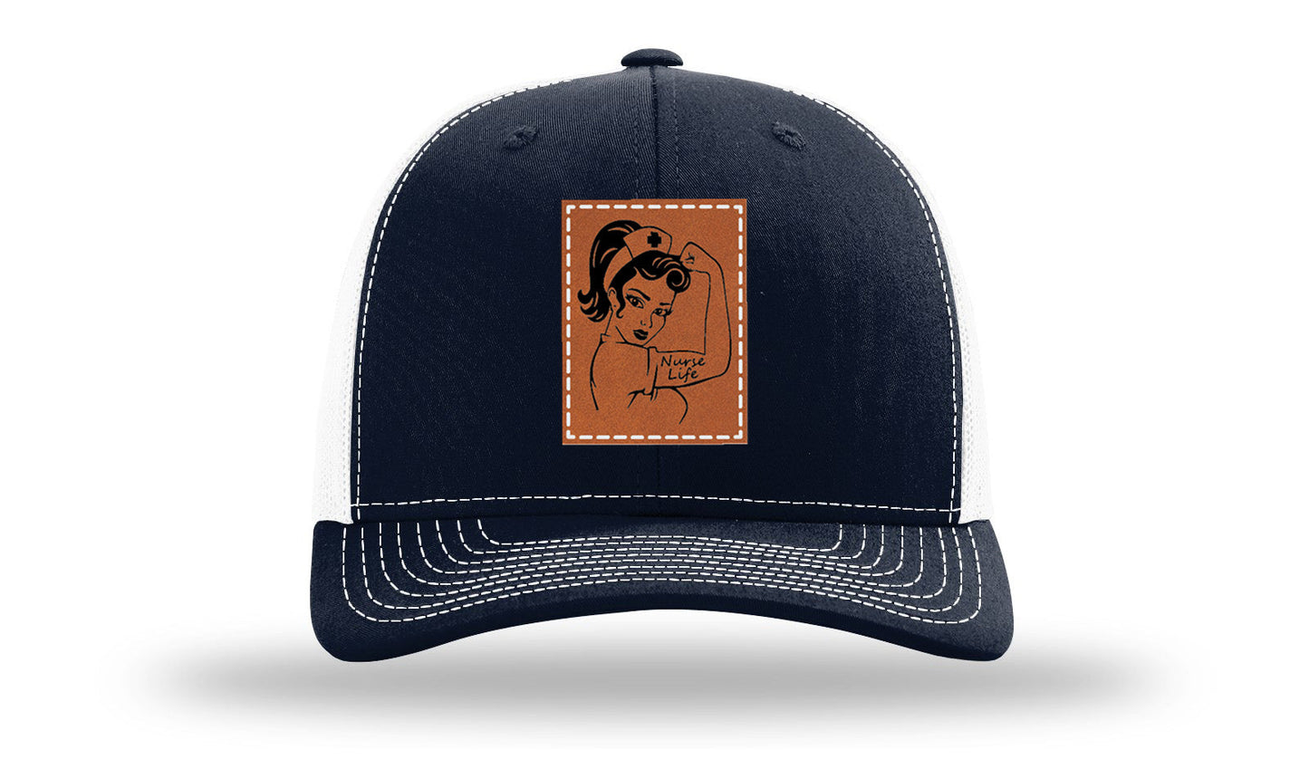 Nurse Life Girl Leather Patch Richardson 112 Hat