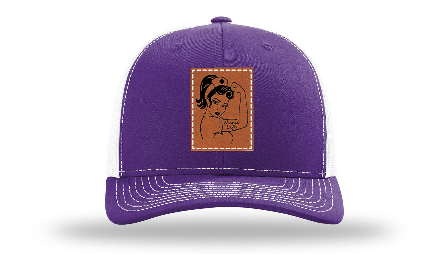 Nurse Life Girl Leather Patch Richardson 112 Hat