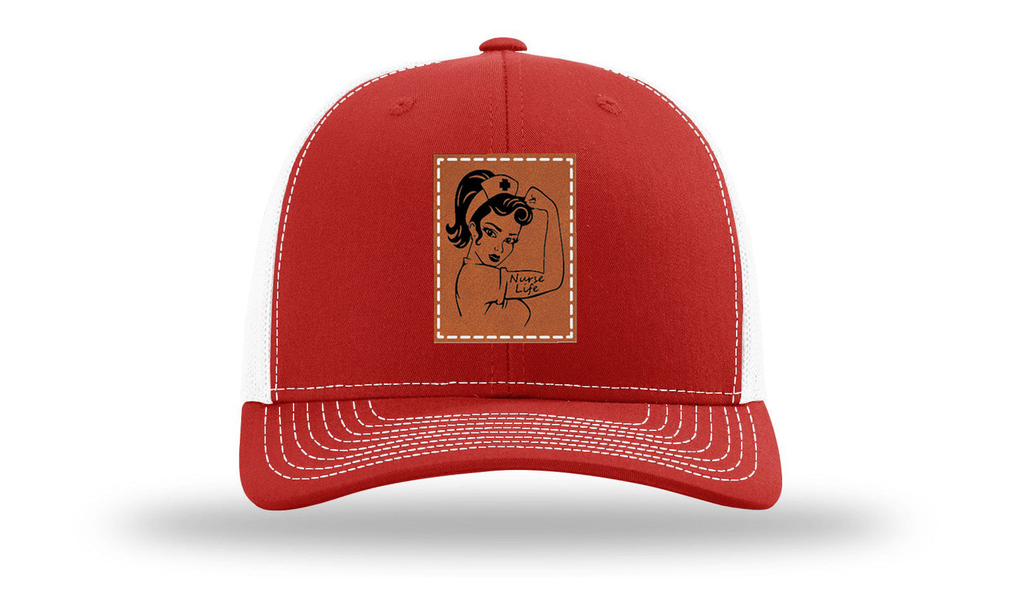 Nurse Life Girl Leather Patch Richardson 112 Hat