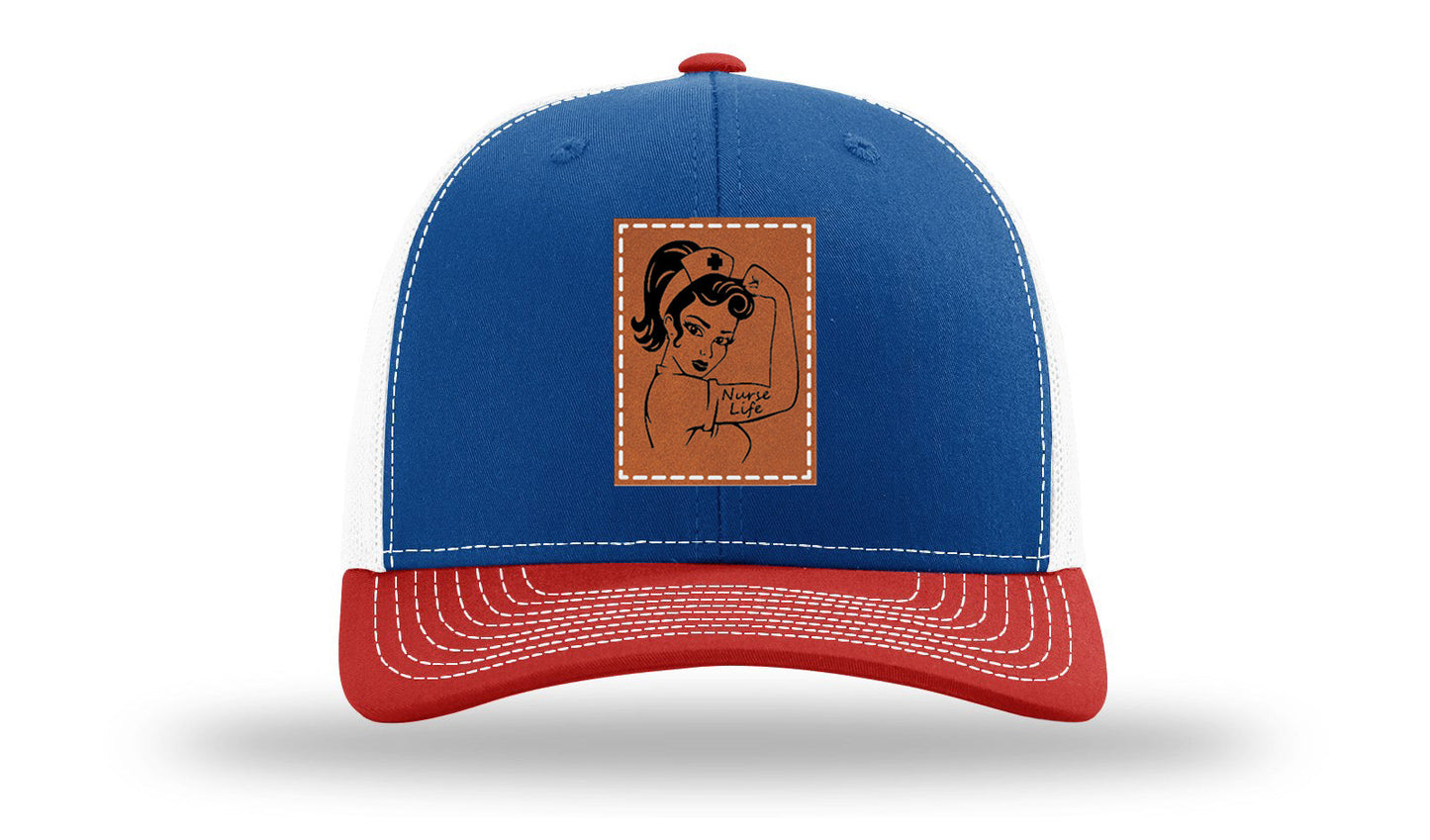 Nurse Life Girl Leather Patch Richardson 112 Hat