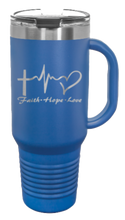 Load image into Gallery viewer, Faith ~ Hope ~ Love 40oz Handle Mug Laser Engraved
