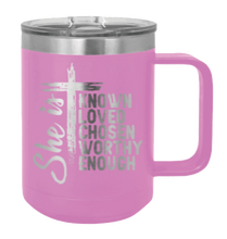 Load image into Gallery viewer, She Is Laser Engraved Mug (Etched)
