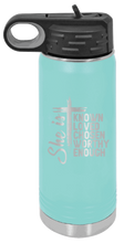 Load image into Gallery viewer, She Is Laser Engraved Water Bottle (Etched)
