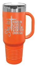 Load image into Gallery viewer, She Is 40oz Handle Mug Laser Engraved
