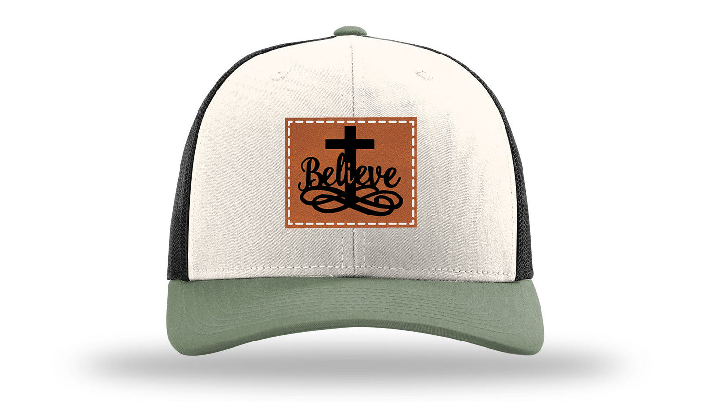 Believe Leather Patch Richardson 112 Hat