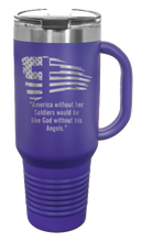 Load image into Gallery viewer, Soldiers and Angels 40oz Handle Mug Laser Engraved
