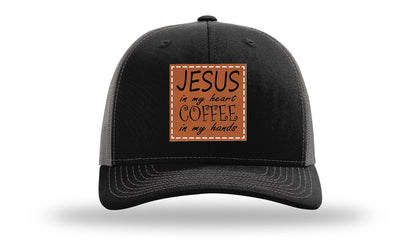 Jessus in My Heart Leather Patch Richardson 112 Hat