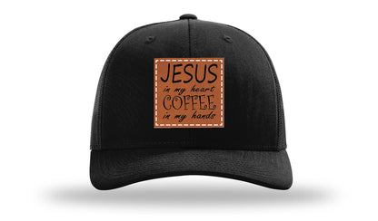 Jessus in My Heart Leather Patch Richardson 112 Hat