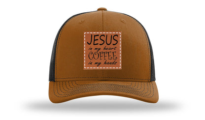 Jessus in My Heart Leather Patch Richardson 112 Hat