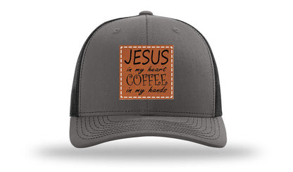 Jessus in My Heart Leather Patch Richardson 112 Hat