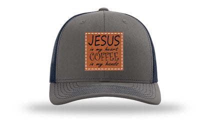 Jessus in My Heart Leather Patch Richardson 112 Hat