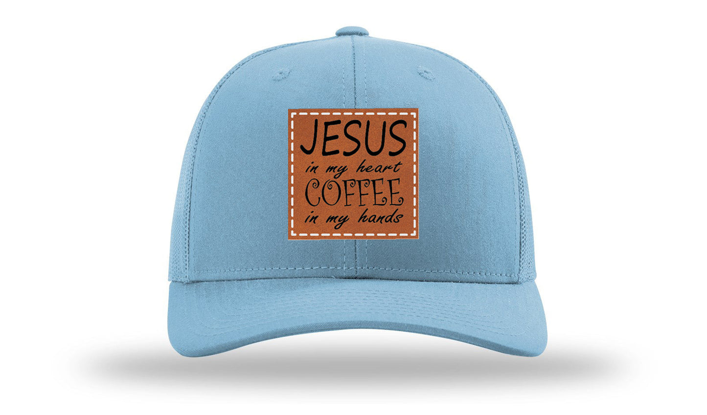Jessus in My Heart Leather Patch Richardson 112 Hat