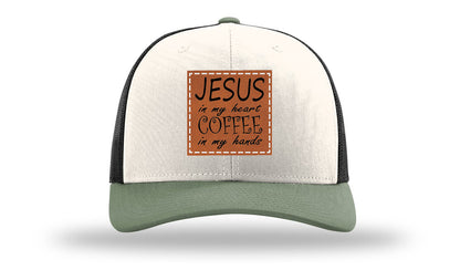 Jessus in My Heart Leather Patch Richardson 112 Hat