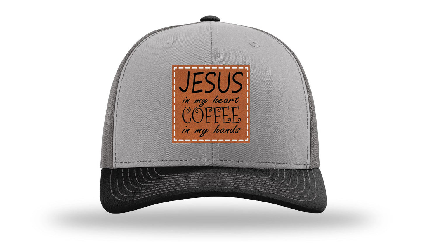 Jessus in My Heart Leather Patch Richardson 112 Hat
