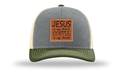 Jessus in My Heart Leather Patch Richardson 112 Hat