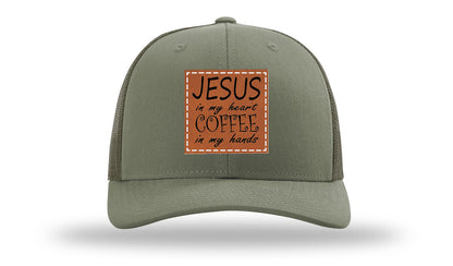 Jessus in My Heart Leather Patch Richardson 112 Hat