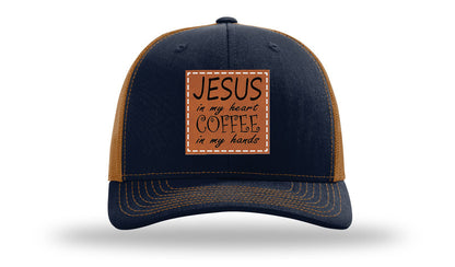Jessus in My Heart Leather Patch Richardson 112 Hat