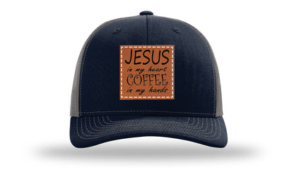 Jessus in My Heart Leather Patch Richardson 112 Hat