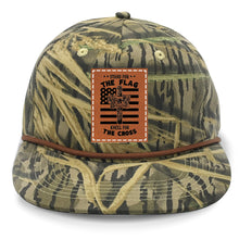 Load image into Gallery viewer, Cross Flag 3 Leather Patch LOST Hat Co.
