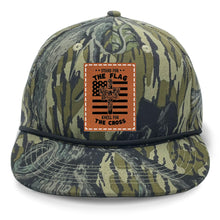 Load image into Gallery viewer, Cross Flag 3 Leather Patch LOST Hat Co.
