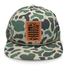 Load image into Gallery viewer, Cross Flag 3 Leather Patch LOST Hat Co.
