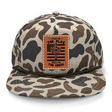 Load image into Gallery viewer, Cross Flag 3 Leather Patch LOST Hat Co.
