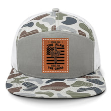 Load image into Gallery viewer, Cross Flag 3 Leather Patch LOST Hat Co.
