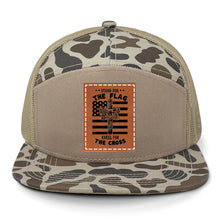 Load image into Gallery viewer, Cross Flag 3 Leather Patch LOST Hat Co.
